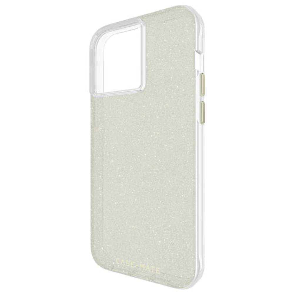 Case-Mate Sheer Crystal Fitted Hard Shell Case for iPhone 15 Pro Max - Clear/Gold