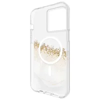 Case-Mate Karat Marble Fitted Hard Shell Case with MagSafe for iPhone 15 Pro Max - Clear/Gold/Marble
