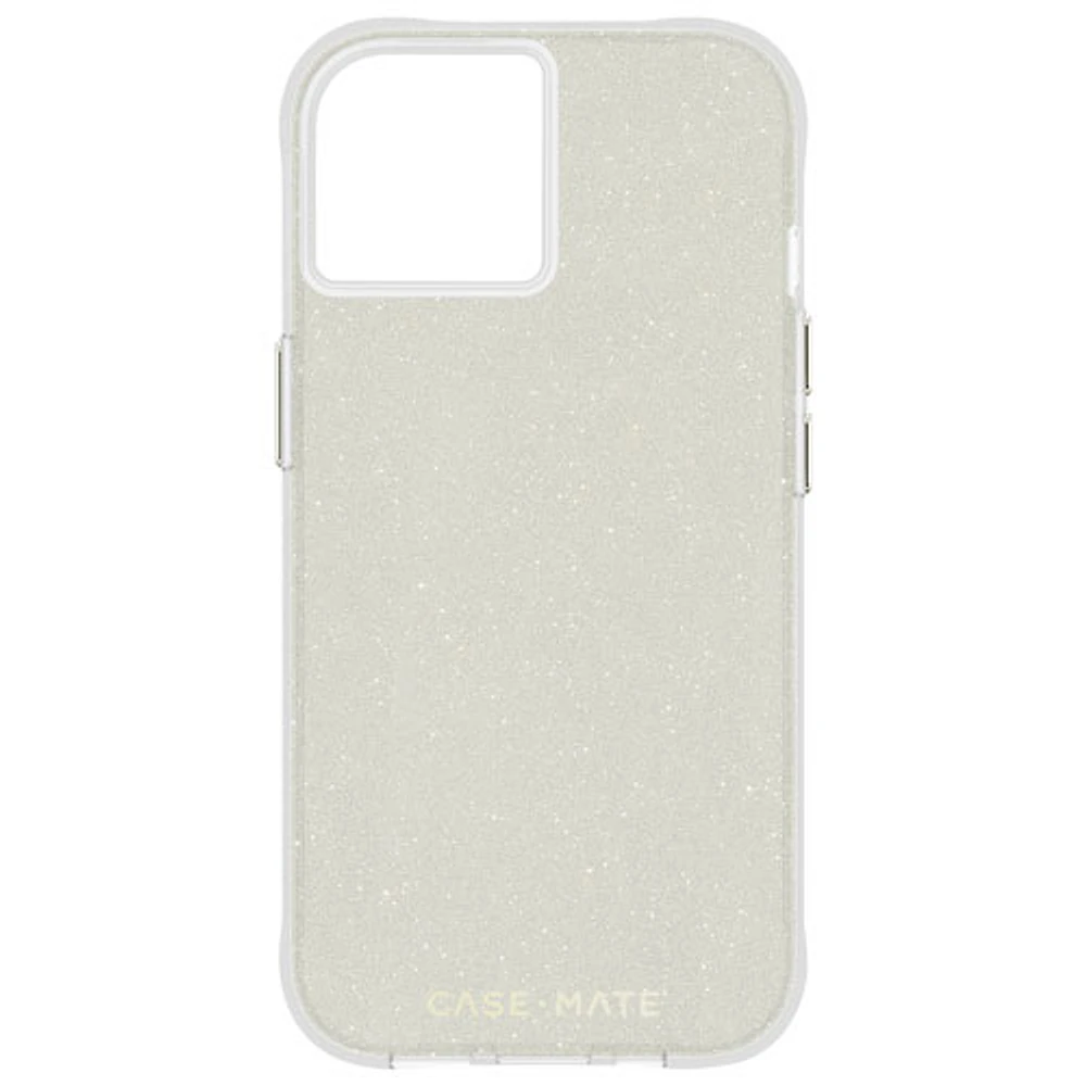 Case-Mate Sheer Crystal Fitted Hard Shell Case for iPhone 15/14/13 - Clear/Gold