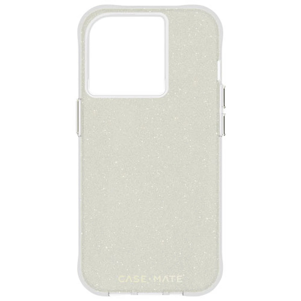 Étui rigide ajusté Sheer Crystal de Case-Mate pour iPhone 15 Pro - Transparent/Doré