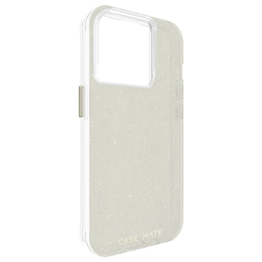 Étui rigide ajusté Sheer Crystal de Case-Mate pour iPhone 15 Pro - Transparent/Doré