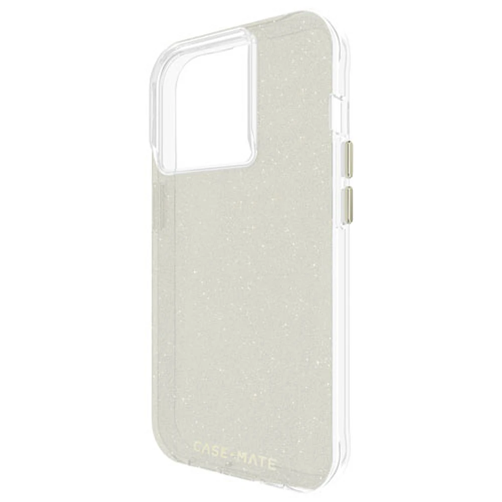 Étui rigide ajusté Sheer Crystal de Case-Mate pour iPhone 15 Pro - Transparent/Doré