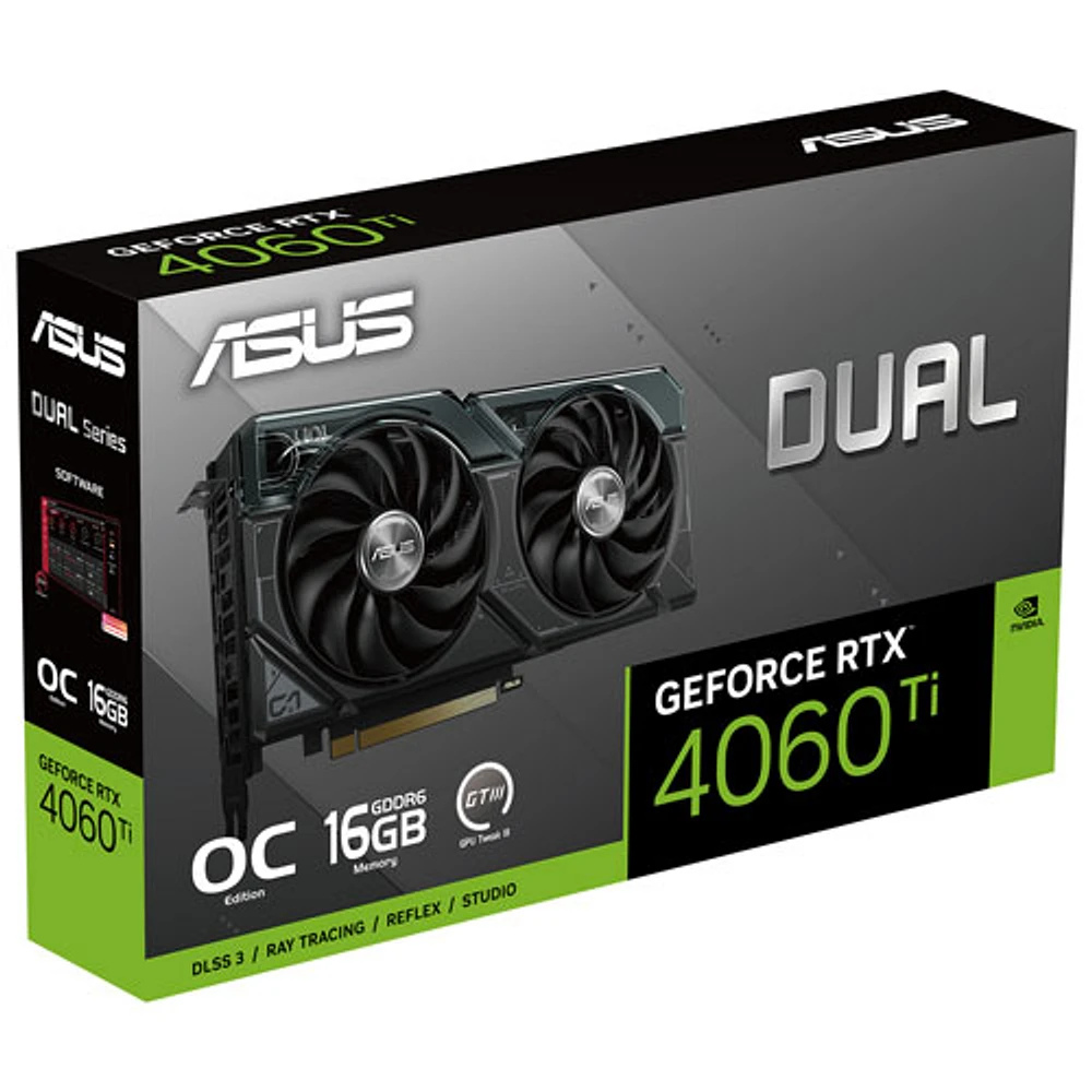 ASUS Dual NVIDIA GeForce RTX 4060 Ti OC 16GB GDDR6 Video Card