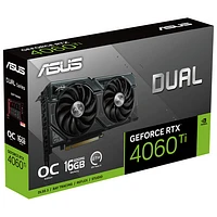 ASUS Dual NVIDIA GeForce RTX 4060 Ti OC 16GB GDDR6 Video Card