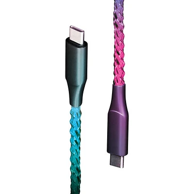 Helix Lucid LED 1m (3.2 ft.) USB-C to USB-C Charge/Sync Cable (ETHCLTLED)