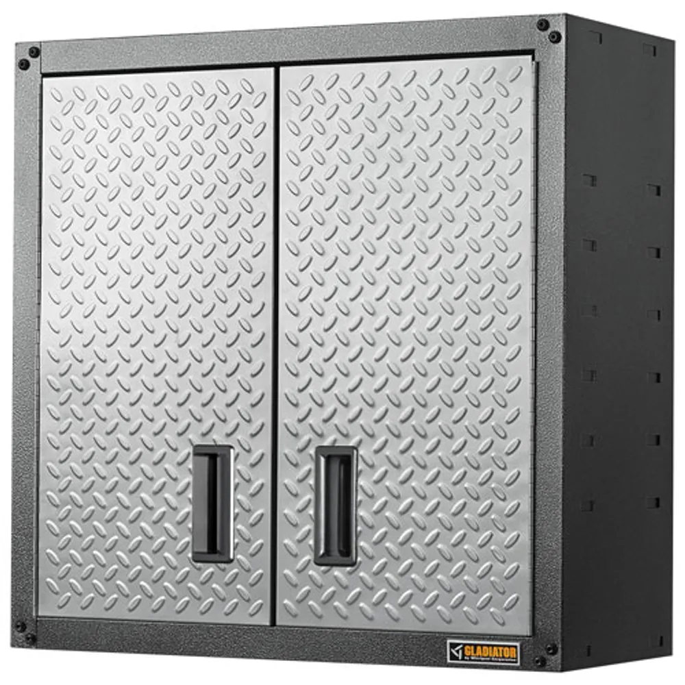 Gladiator Wall GearBox Steel Cabinet (GAWG28FDYG) - Silver Tread