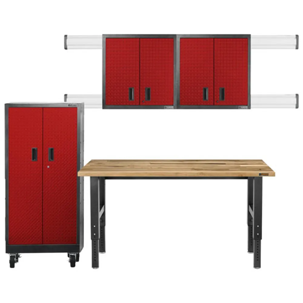 Armoire murale en acier GearBox de Gladiator (GAWG302DDR) - Rouge