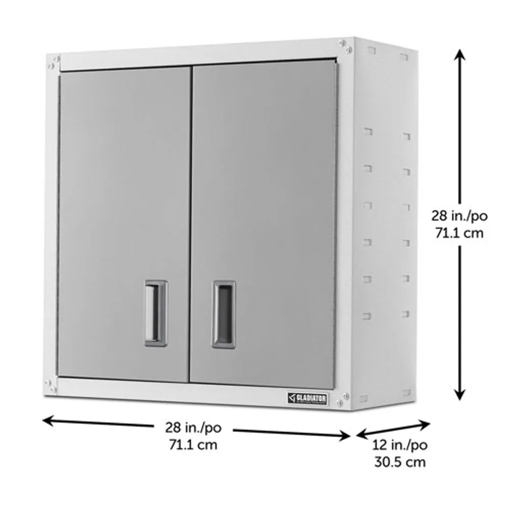 Armoire en acier murale GearBox de Gladiator (GAWG28FVEW) - Ardoise grise