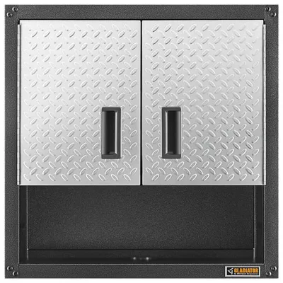 Gladiator Wall GearBox Steel Cabinet (GAWG28KDYG) - Silver Tread