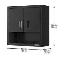 Armoire en acier murale GearBox de Gladiator (GAWG28KDESG) - Granite martelé