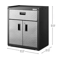 Gladiator Wall GearBox Steel Cabinet (GAGB28KDYG) - Silver Tread