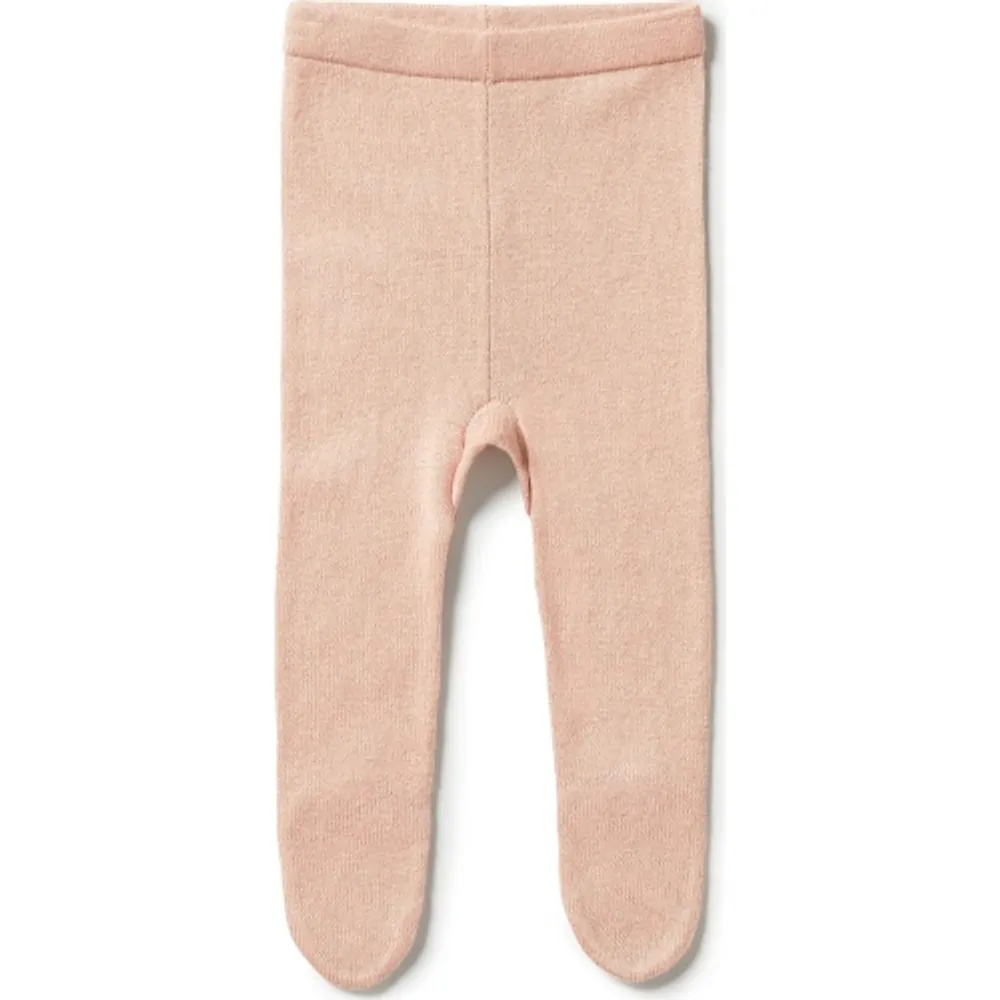 WILSONFRENCHY Wilson+Frenchy Knitted Leggings with Feet - Rose (3-6 Months,  6-8 Kg)