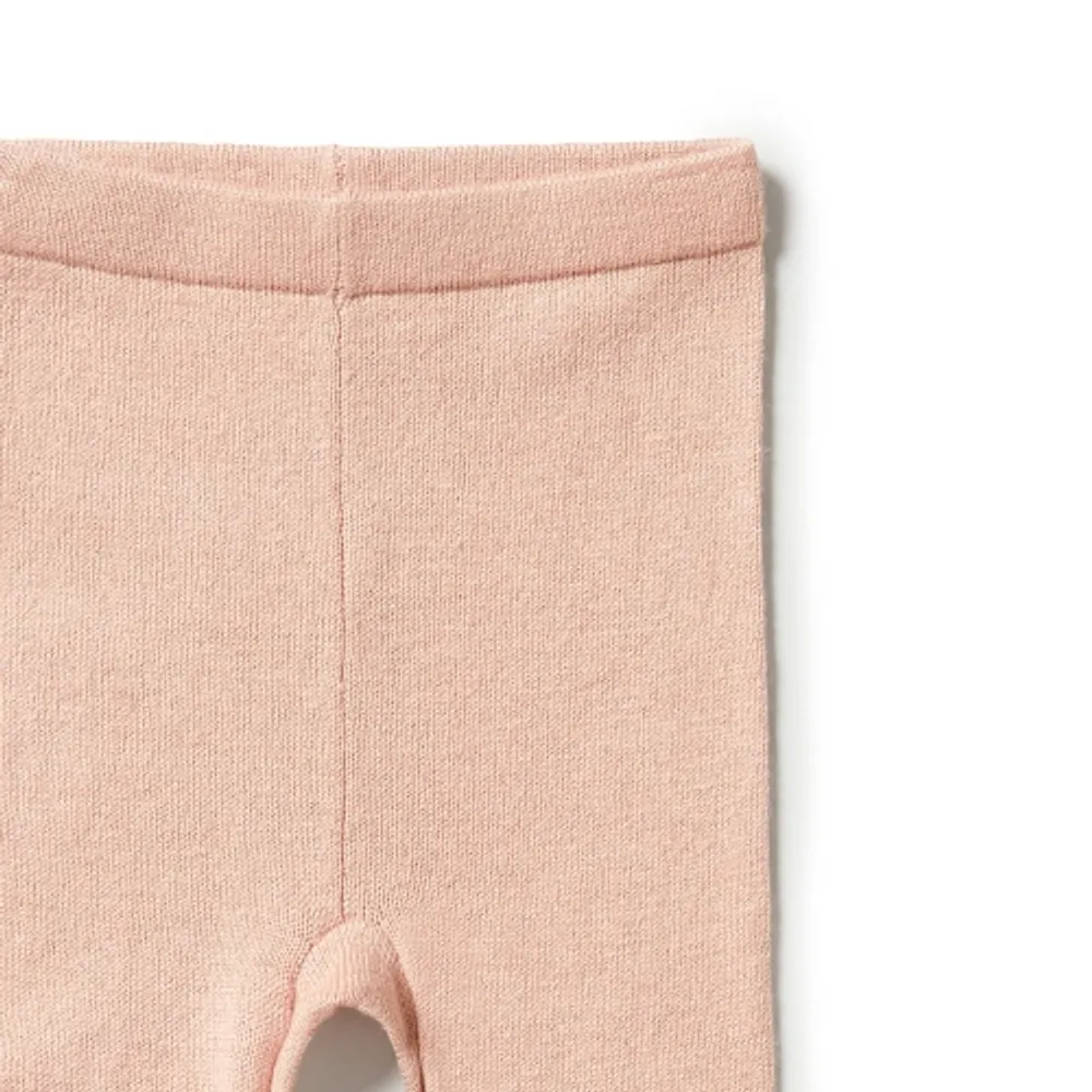 Zara Baby Ribbed Sweater Knit Leggings in Beige - 3-6 Months