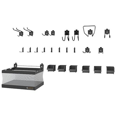 Gladiator Organizer Accessory Starter Kit Deluxe - Hammered Graphite