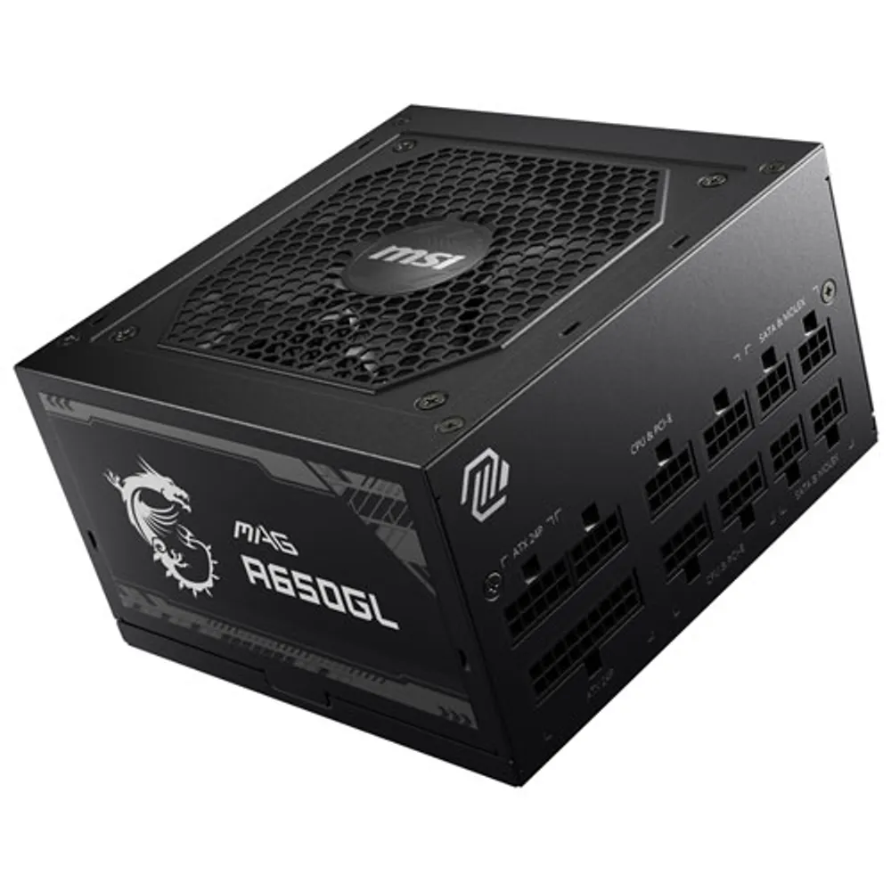 MSI Mag 80 Plus A650GL 650-Watt ATX Modular Power Supply