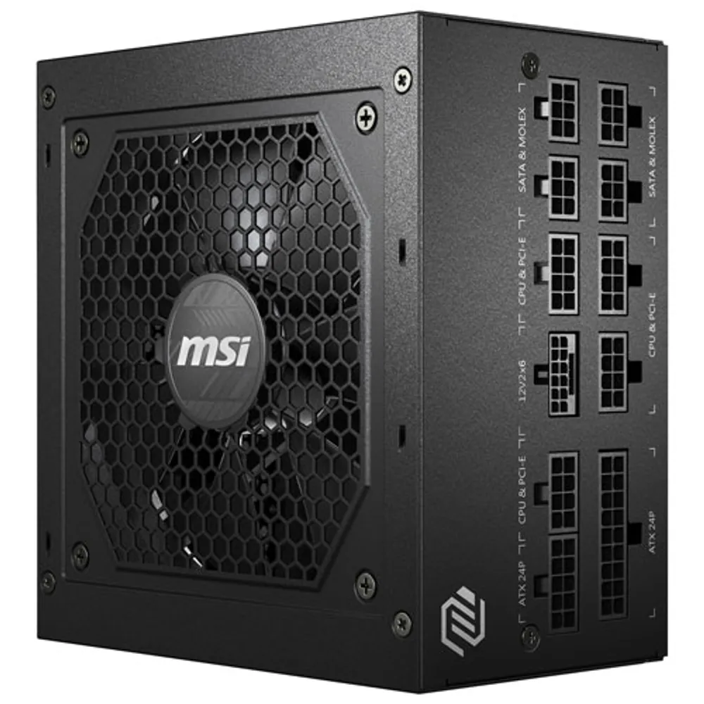 MSI MAG A850GL PCIE 5 80 Plus Gold 850W Fully Modular 12VHPWR Cable ATX 3.0 Power Supply