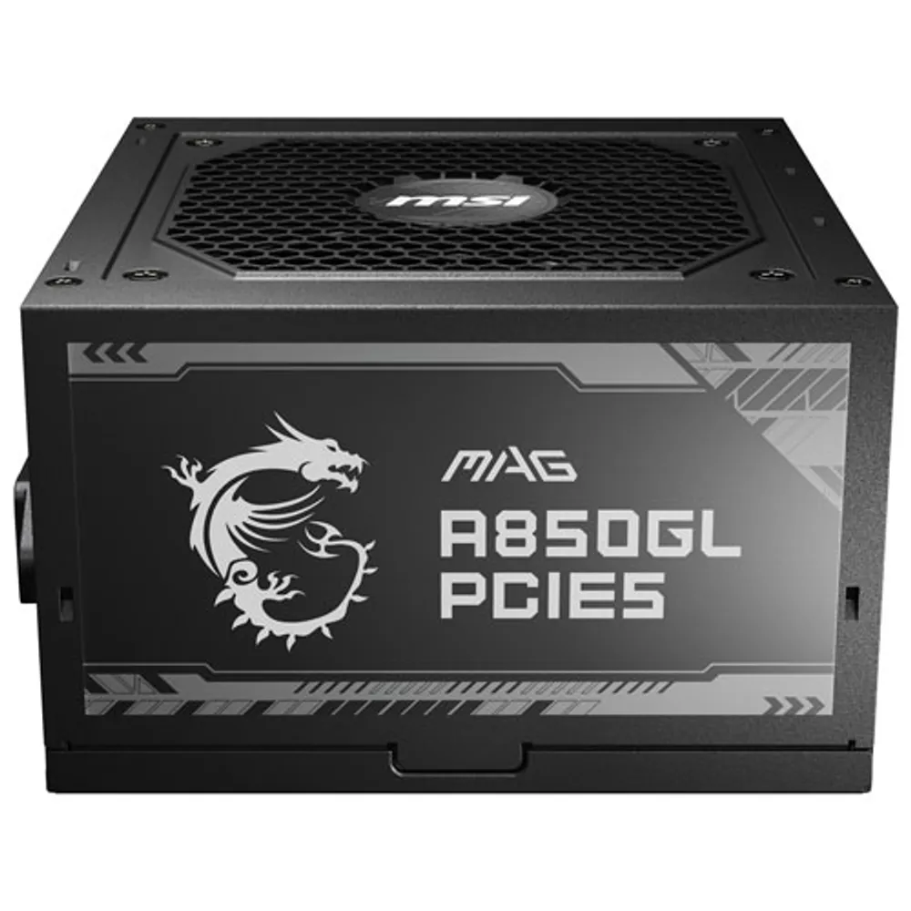 MSI MAG A850GL PCIE 5 80 Plus Gold 850W Fully Modular 12VHPWR Cable ATX 3.0 Power Supply