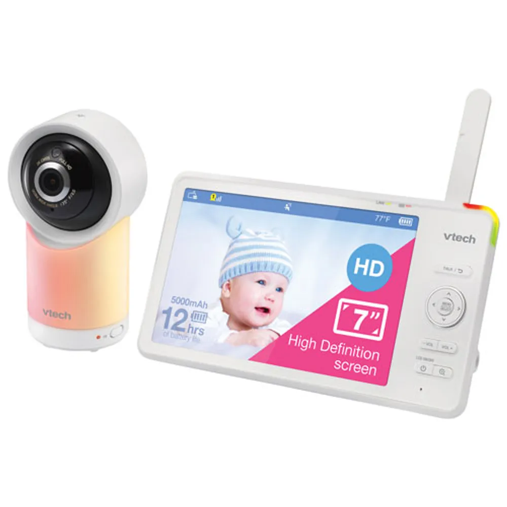 VTech 7" Video Baby Monitor with Night Light, Night Vision & Two-Way Audio (RM7766HD)