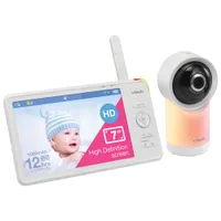 Interphone surveillance vidéo 7 po avec veilleuse, vision nocturne et audio bidirectionnel de VTech (RM7766HD)