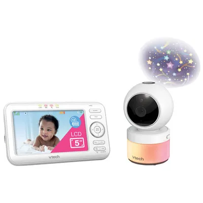 VTech 5" Video Baby Monitor with Night Light, Night Vision & Two-Way Audio (VM5463)