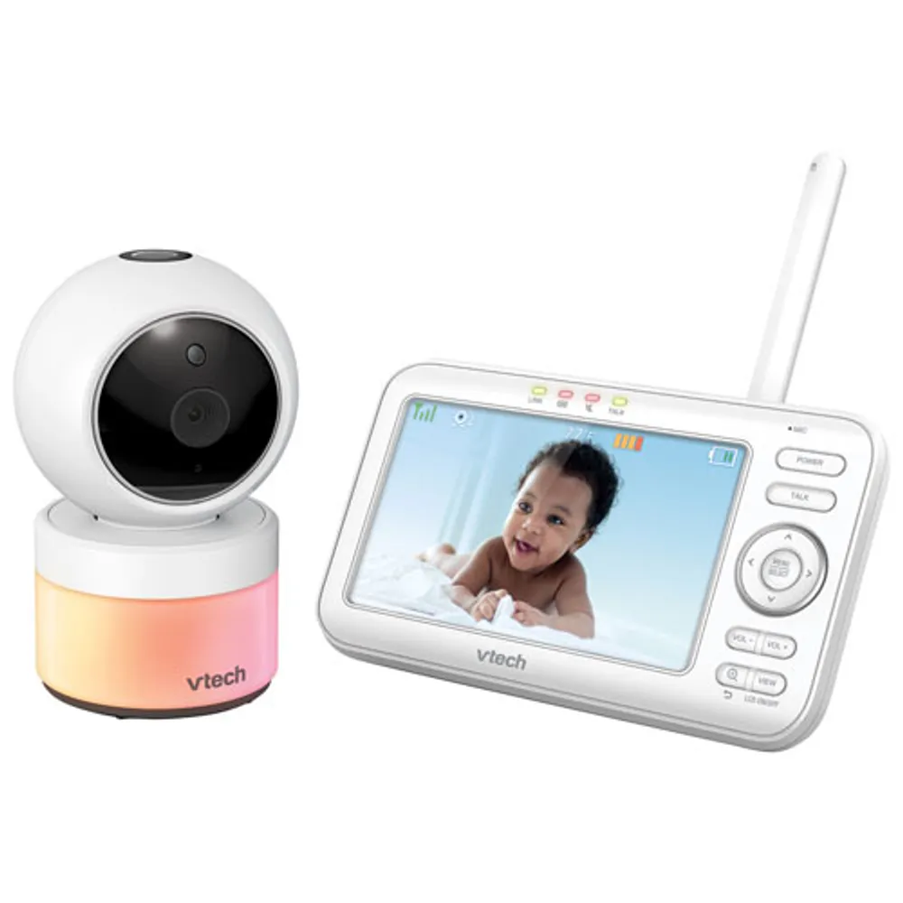 VTech 5" Video Baby Monitor with Night Light, Night Vision & Two-Way Audio (VM5463)