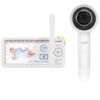 Interphone de surveillance vidéo HD Wi-Fi de 5 po avec veilleuse, vision nocturne, audio bidirectionnel et rotation/inclinaison de VTech (VC2105)