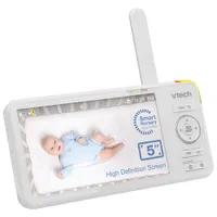 Interphone de surveillance vidéo HD Wi-Fi de 5 po avec veilleuse, vision nocturne, audio bidirectionnel et rotation/inclinaison de VTech (VC2105)