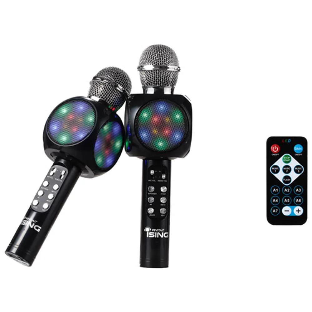 Ising Dual Wireless Karaoke Microphones with Built-In Speaker (ISK310)