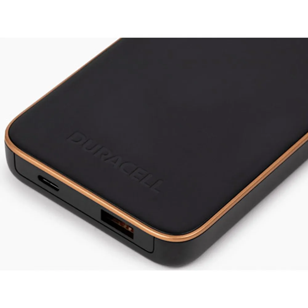 Duracell Charge 10 10000 mAh USB-A/USB-C Power Bank - Black