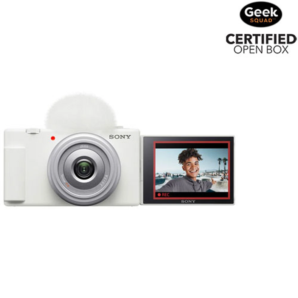 Open Box - Sony ZV-1F Content Creator Vlogger 20.1MP Digital Camera - White