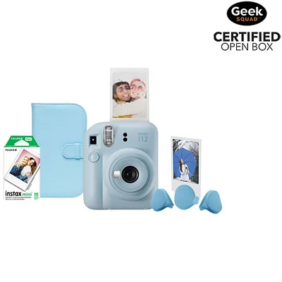 Open Box - Fujifilm Instax Mini 12 Instant Camera Bundle - Pastel Blue