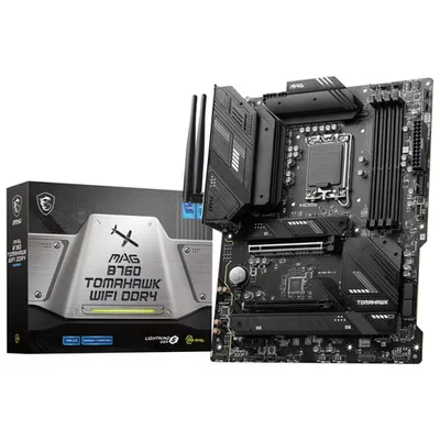 Carte mère MAG B760 Tomahawk ATX LGA 1700 DDR4 Wi-Fi 6E de MSI pour processeurs de 12e/13e génération d'Intel