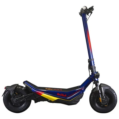 Red Bull Race 11 Fat Tire Electric Scooter (Dual 500W Motors / 70km Range / 32km/h Top Speed) - Blue/Red Bull finish