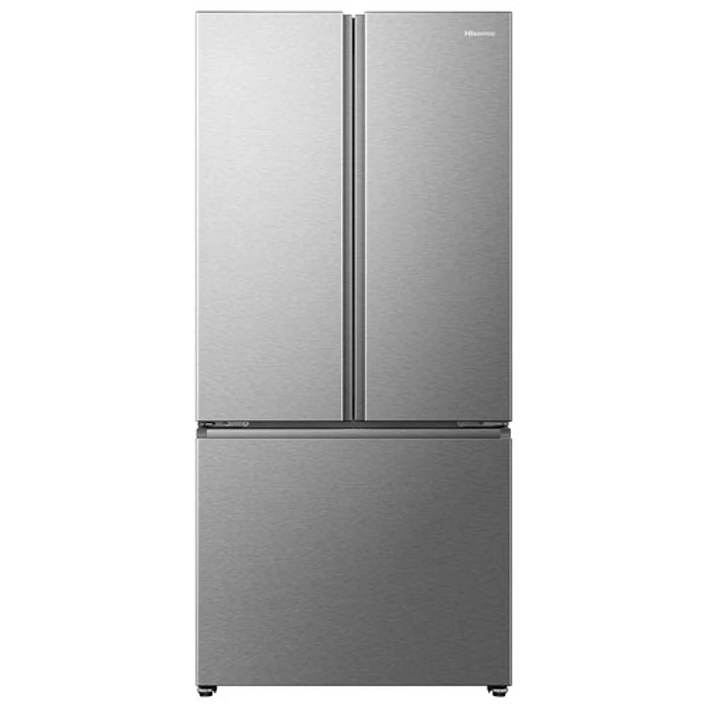 Hisense 32" 21.1 Cu. Ft. Bottom Freezer Refrigerator with Ice Dispenser (RF22B3FSE) - Stainless Steel