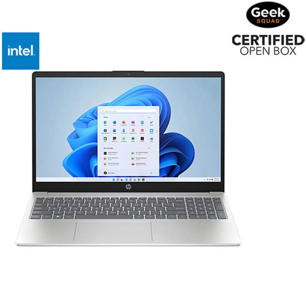 Boîte ouverte - Portable de 15 po de HP - Argenté naturel (N100 d'Intel/SSD 128 Go/RAM 4 Go)