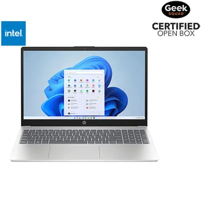 Boîte ouverte - Portable de 15 po de HP - Argenté naturel (N100 d'Intel/SSD 128 Go/RAM 4 Go)