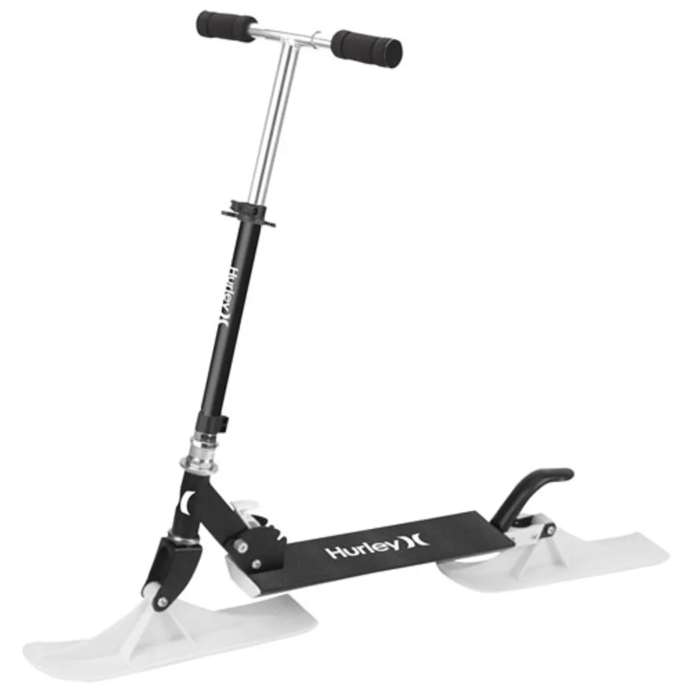 Hurley 2-in-1 Convertible Snow Kick Scooter - Black/White