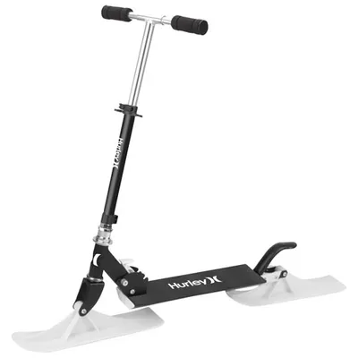 Hurley 2-in-1 Convertible Snow Kick Scooter - Black/White