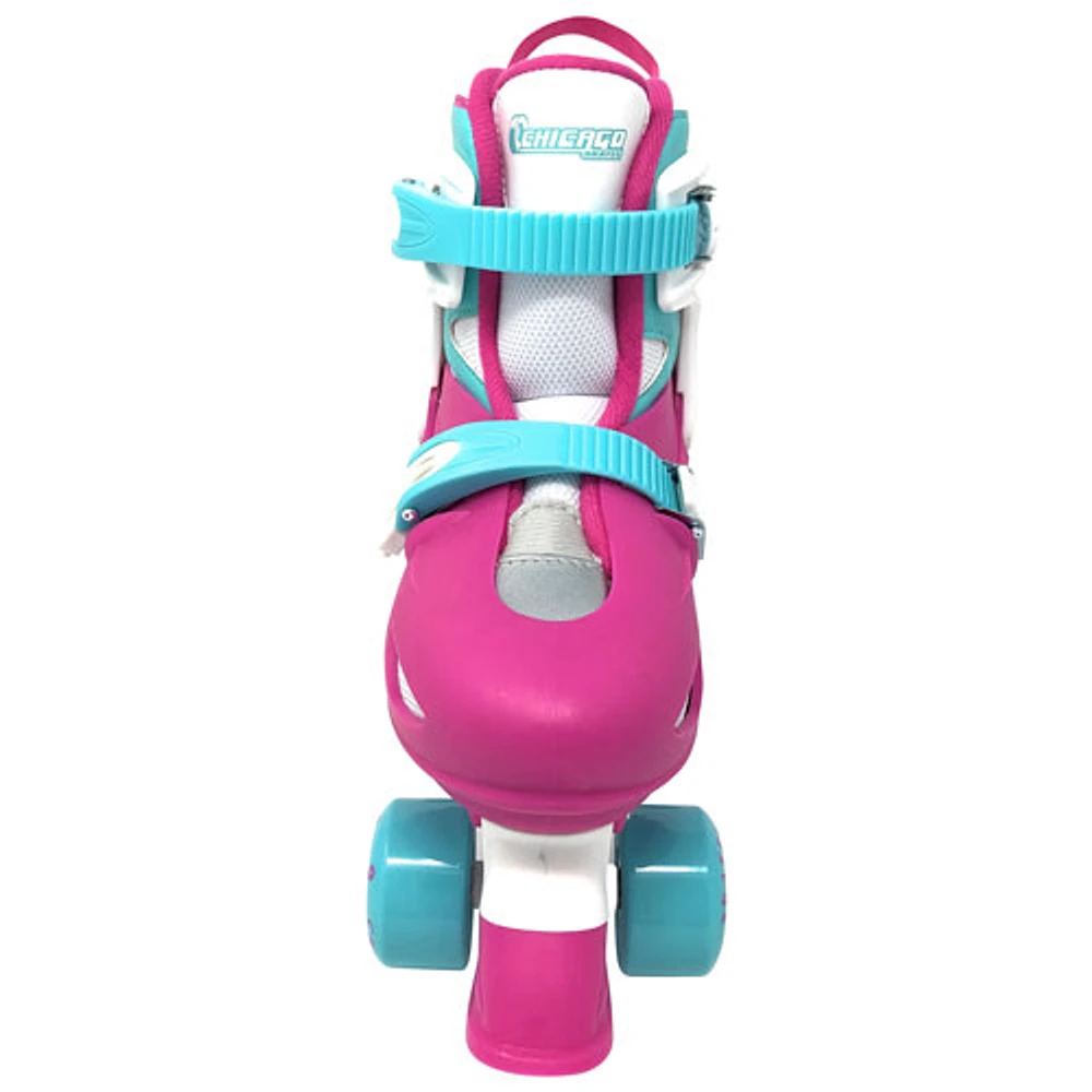 Chicago Adjustable Quad Roller Skates - Pink - Size J10-J13