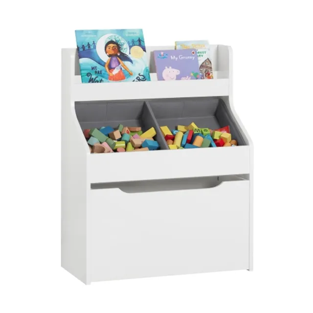 Kids Wooden Bookshelf Bookcase Children Toy Storage Cabinet