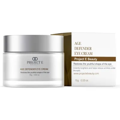 Project E Beauty Age Defender Eye Cream | Reduces Wrinkles & Puffiness | Fades Dark Circles | Brightens Eye Area | 15g