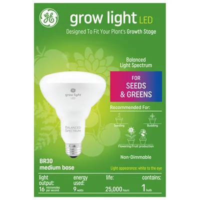 GE Grow Light BR30 LED Light Bulb