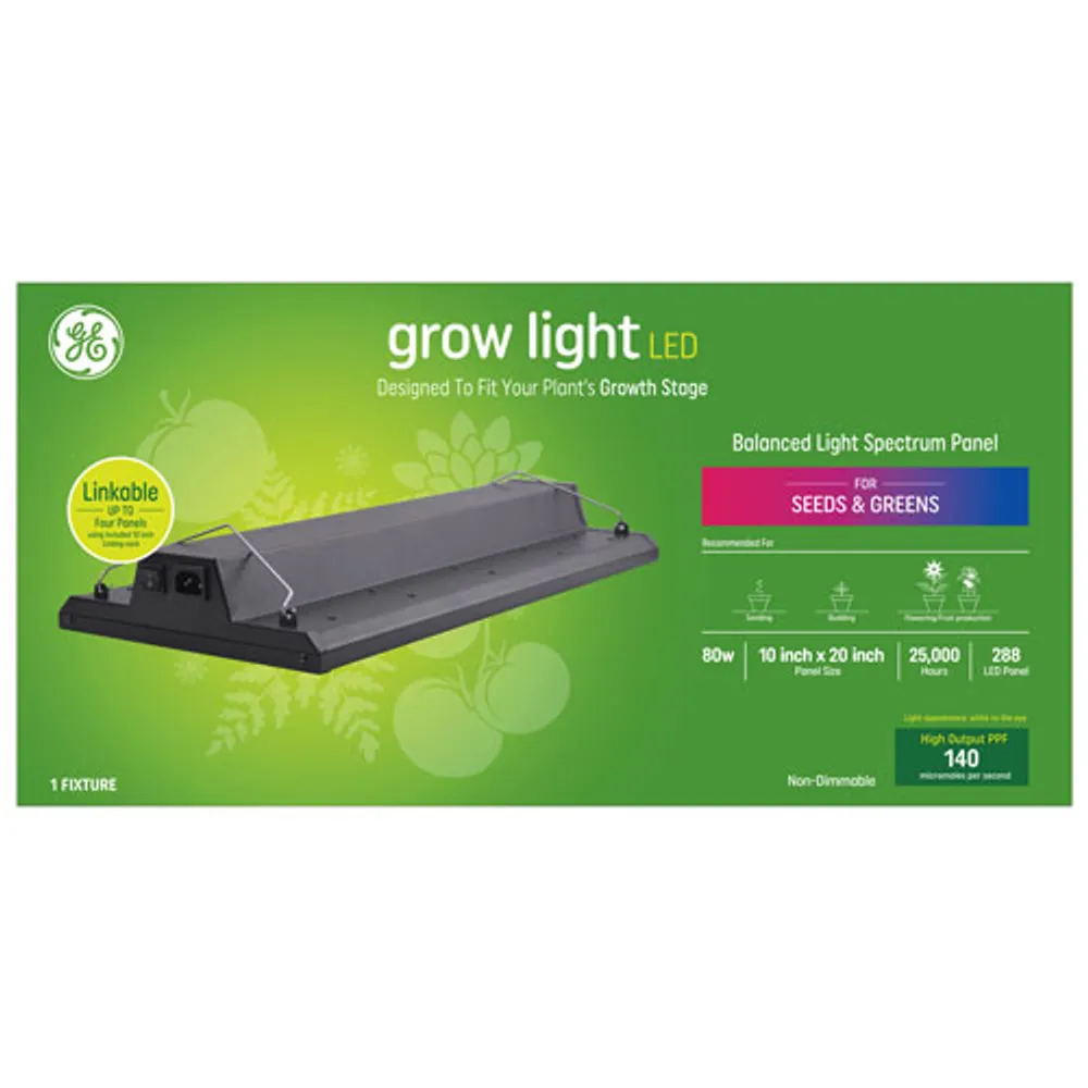 GE Grow Light Fixture LED Light Panel - Balanced Spectrum