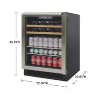 Vinturi 16-Bottle / 106 Can Beverage Centre (VRIB5301SS) - Stainless Steel