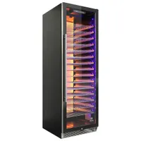 Vinturi 141-Bottle Wine Cellar (VRIW14101BL) - Black Stainless Steel