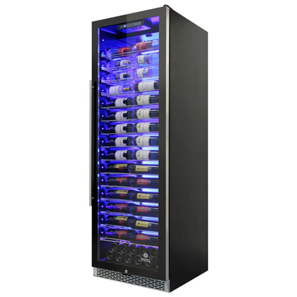 Vinturi 141-Bottle Wine Cellar (VRIW14101BL) - Black Stainless Steel