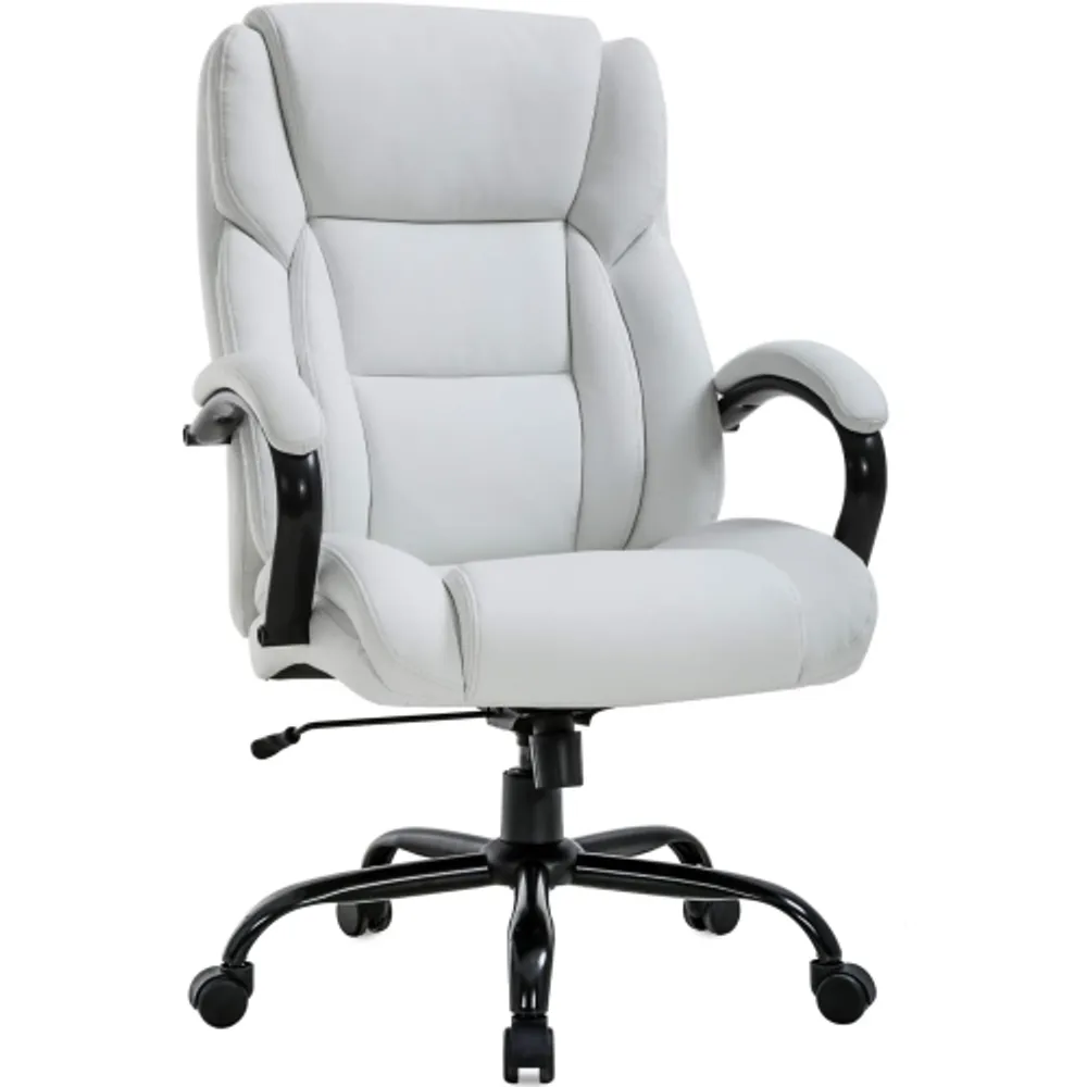 Big and Tall Office Chair 500lbs Cheap Desk Chair Ergonomic Computer Chair  High Back PU Executive Chair with Lumbar Support Headrest Swivel Chair for