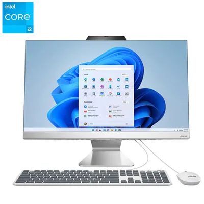 ASUS 23.8" All-in-One PC - White (Intel Core i3-1215U/512GB SSD/8GB RAM/Windows 11)