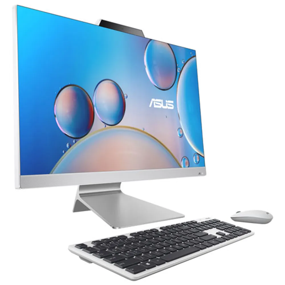 ASUS 27" All-in-One PC - White (AMD Ryzen 5 7520U/512GB SSD/16GB RAM/Windows 11)