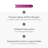 Dyson Corrale Straightener with Foldable Dock - Fuchsia/Nickel